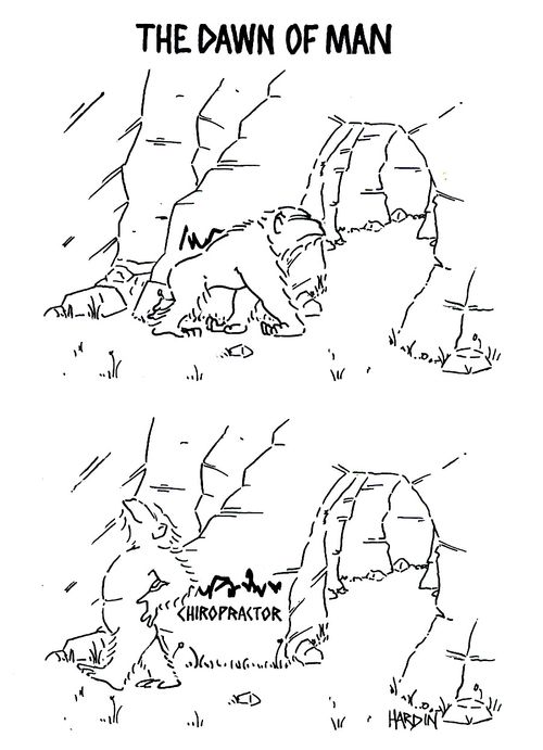Cave man chiropractor.
