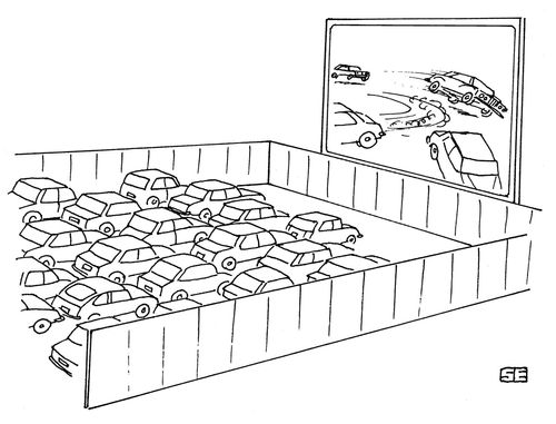 Cars at the drive in.