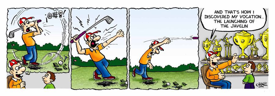 STRIP Golfer turned Javelin thrower