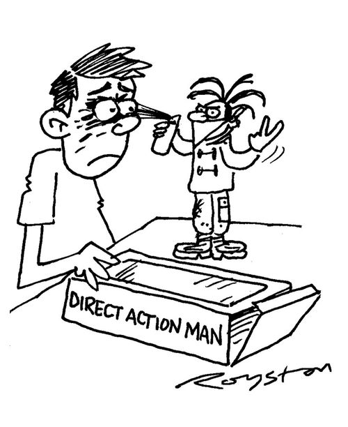 Box reads: 'DIRECT ACTION MAN'.