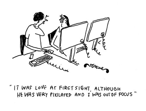 'It was love at first sight, although he was very pixilated and I was out of focus'
