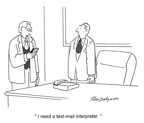 'I need a text-mail interpreter.'