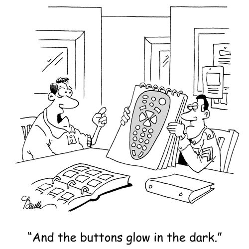 'And the buttons glow in the dark.'