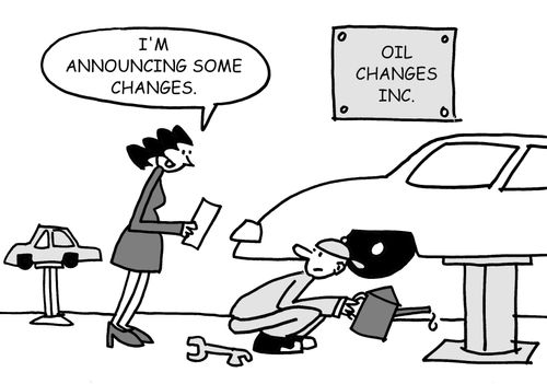I'm announcing some changes.