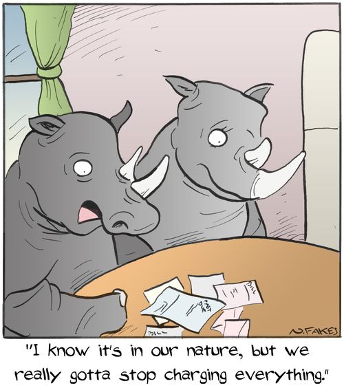 "I know it's not in our nature, but we really gotta stop charging everything."