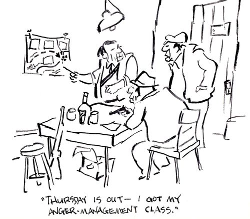 'Thursday is out - I got my anger-management class.'