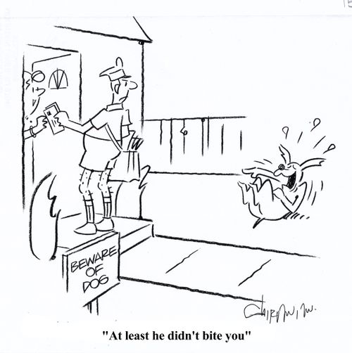 'At least he didn't bite you.'