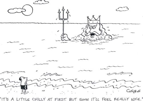 'It's a little chilly at first, but soon it'll feel really nice.'