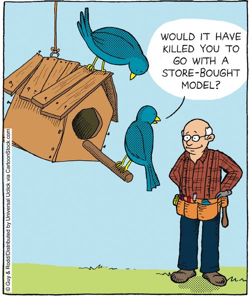 'Would it have killed you to go with a store-bought model?'