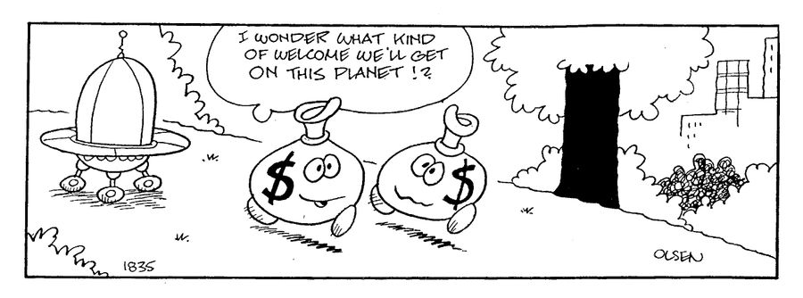 "I wonder what kind of welcome we'll get on this planet?"