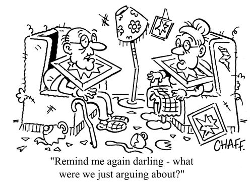 'Remind me again darling - what were we just arguing about?'