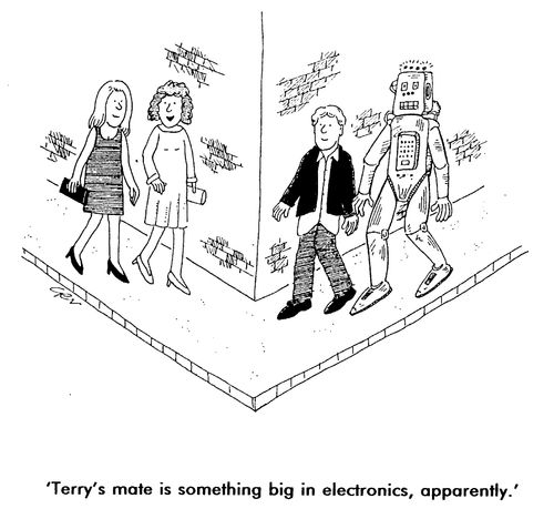 People in street, "Terry's mate is something big in electronics apparently"