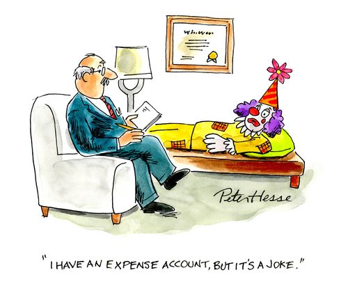 'I have an expense account, but it's a joke.'
