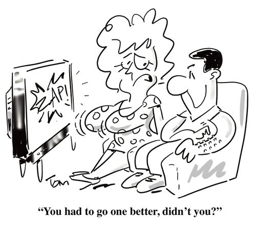 'You had to go one better, didn't you?' - Remote Control implant.