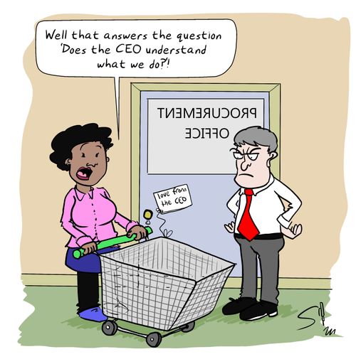 "Well that answers the question 'Does the CEO understand what we do?'!"