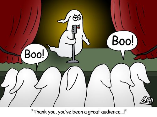 Boo'ed on stage.