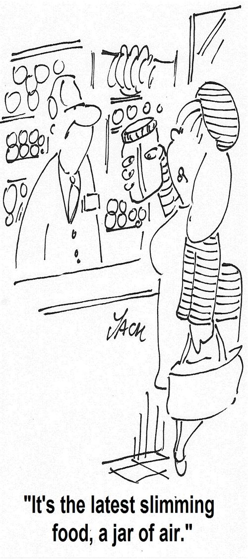 'It's the latest slimming food, a jar of air.'