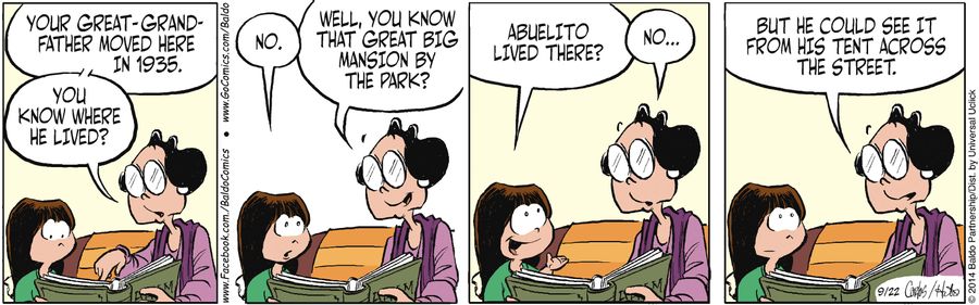 "Your great-grandfather moved here in 1935. You know where he lived?"