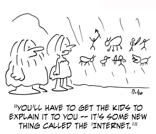 'You'll have to get the kids to explain it to you — it's some new thing called the 'internet.''