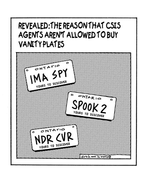 The reason Agents aren't allowed to buy vanity plates.