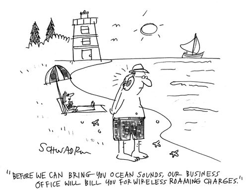 Before we can bring you ocean sounds, our business office will bill you for wireless roaming charges.
