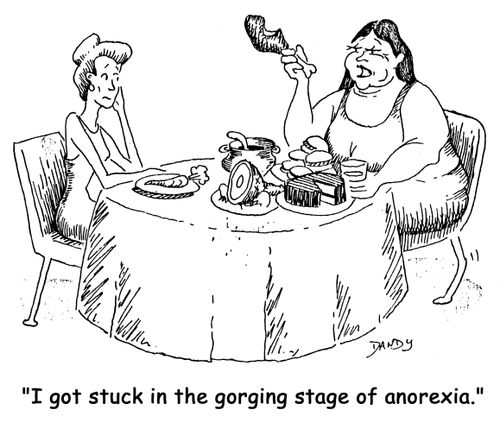 'I got stuck in the gorging stage of anorexia.'