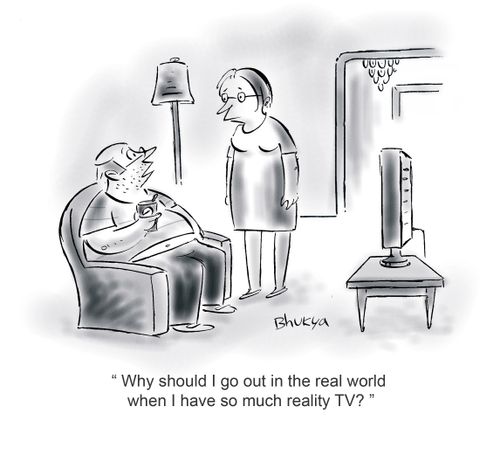 'Why should I go out in the real world when I have so much reality TV?'