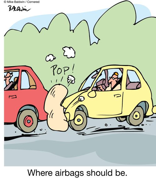 Where airbags should be.
