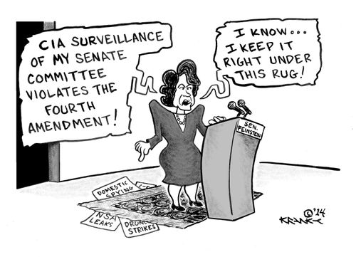 'CIA Surveillance of my senate committee violates the fourth amendment...'