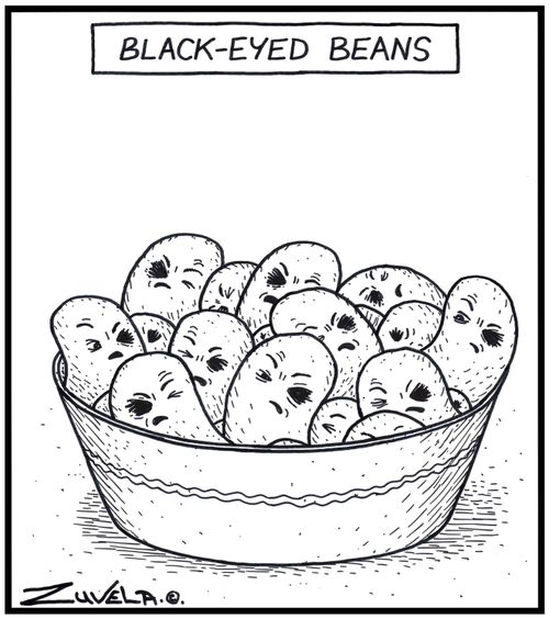 Black-eyed beans.
