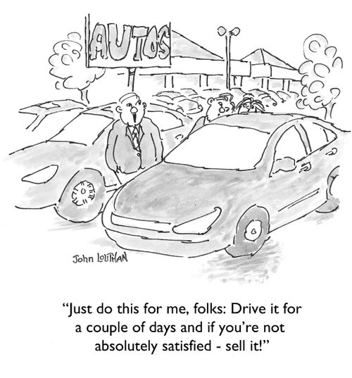 'Just do this for me, folks: Drive it for a couple of days and if you're not absolutely satisfied - sell it!'
