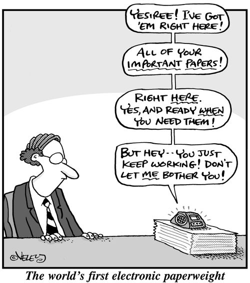 The World's First Electronic Paperweight
