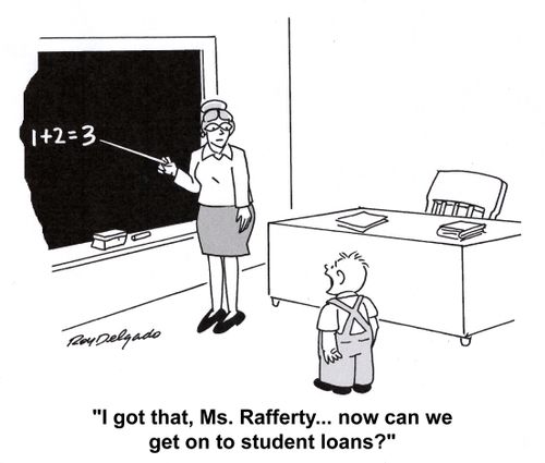 'I got that, Ms. Rafferty... now can we get on to student loans?'