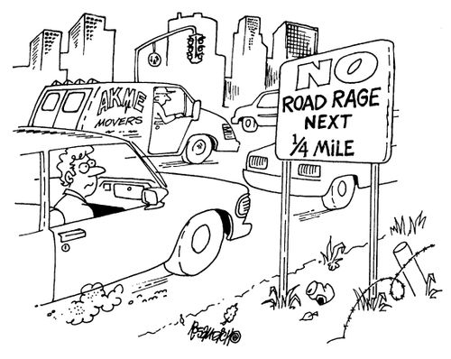'No road rage, next 1/4 mile'