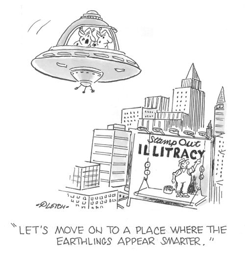 'Let's move on to a place where the earthlings appear smarter'