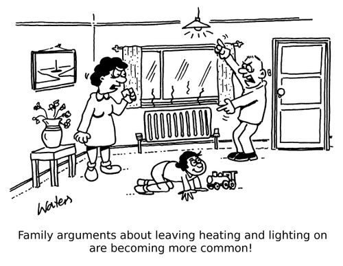 Family arguments about leaving heating and lighting on are becoming more common!