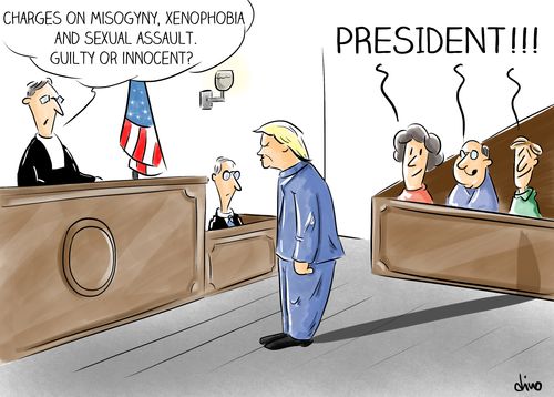 "Charges on misogyny, xenophobia and sexual assault. Guilty or innocent?"