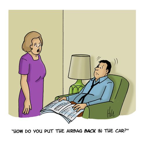 "How do you put the airbag back in the car?"