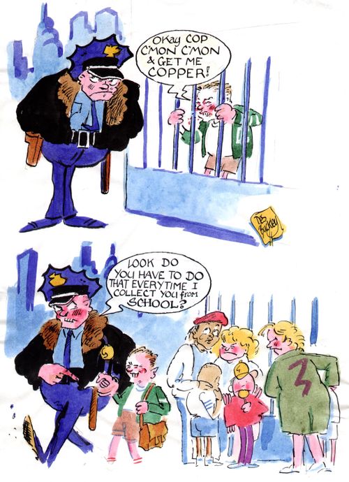 "C'mon,c'mon,c'mon and get me, copper!"