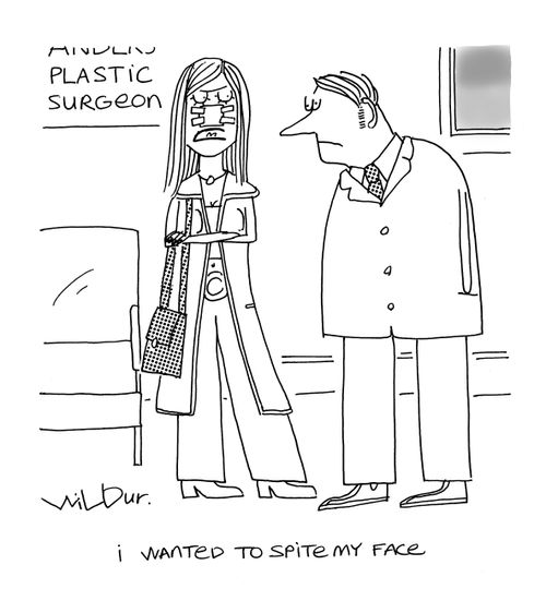 'I wanted to spite my face.'