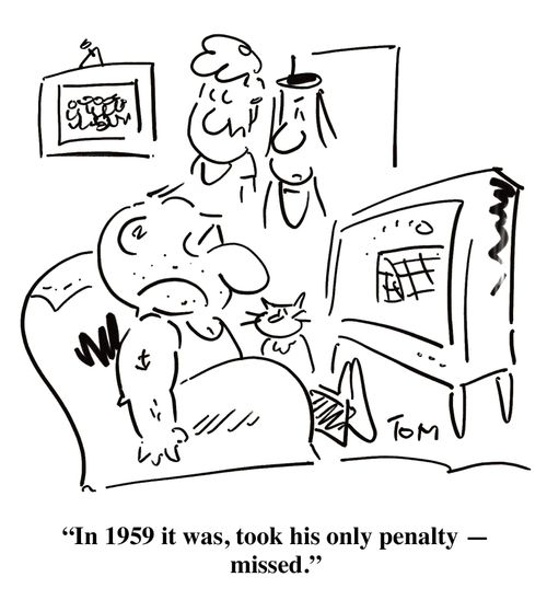 'In 1959 it was, took his only penalty  - missed.'
