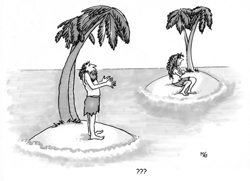 Two People on Deserted Islands.