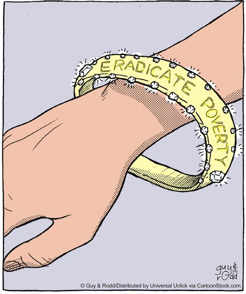 Jewelled 'Eradicate Poverty' bracelet