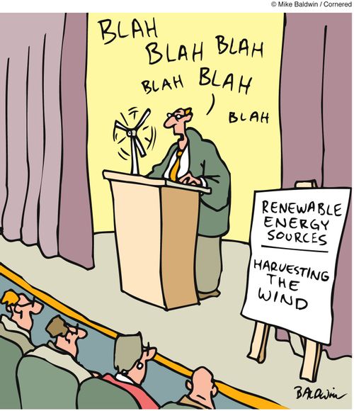 Harvesting the wind: 'Blah, blah, blah. . .'