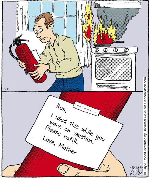 Ron, I used this while you were on vacation. Please refill. Love, mother.