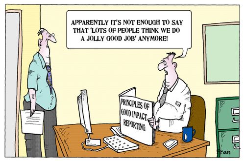 'Apparently it's not enough to say that 'lots of people think we do a jolly good job' anymore.'