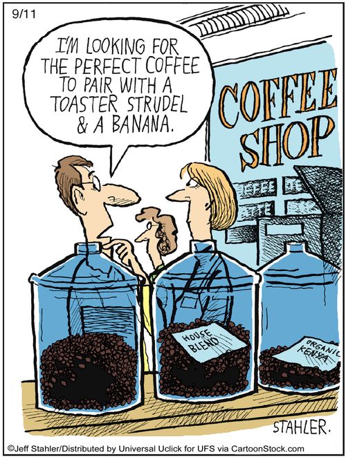 'I'm looking for the perfect coffee to pair with a toaster strudel & a banana.'
