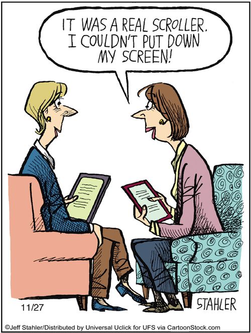 'It was a real scroller. I couldn't put down my screen.'