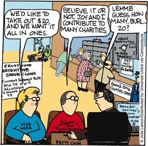 'We'd like to take out $20 and we want it all in ones.'