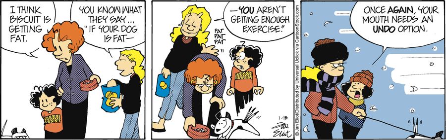 'You know what they say. . . 'If your dog is fat - you aren't getting enough exercise.''